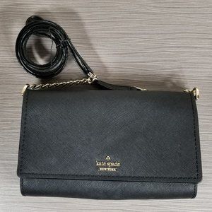 Kate Spade New York Cameron Street Corin Crossbody Bag, Black Leather